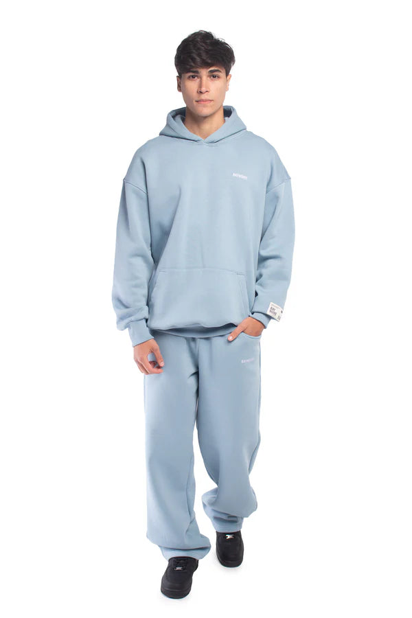 BAYNOIRE Baby Blue Logo PL Oversized Sweatpants