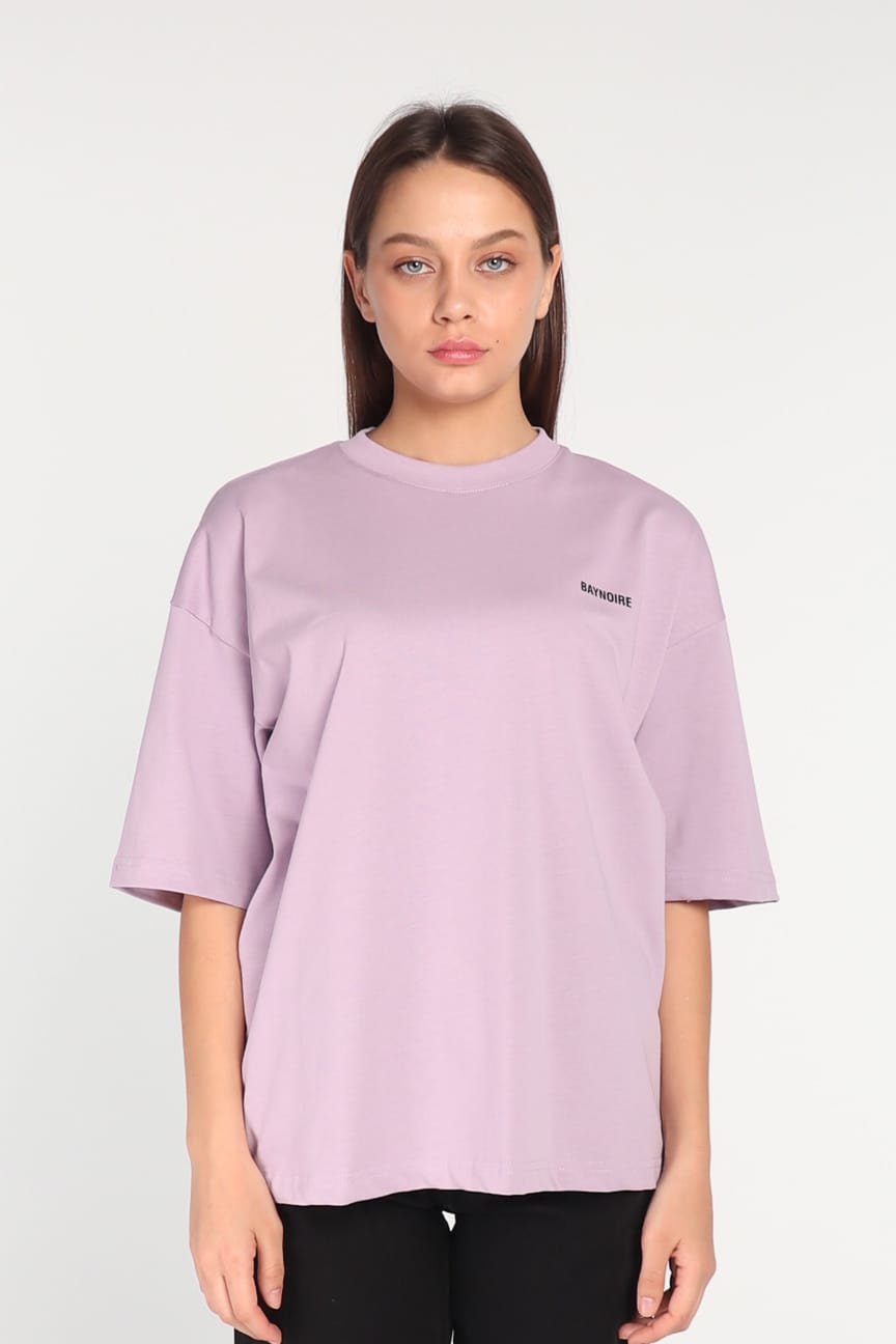 BAYNOIRE Lilac Logo II PL Oversized T-shirt