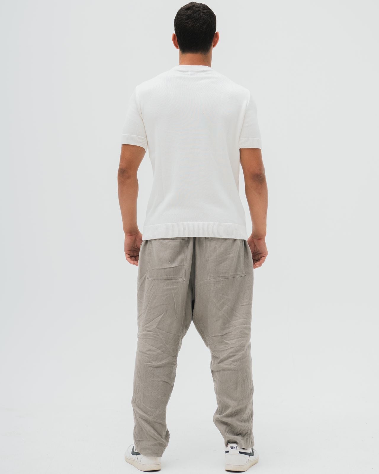 TakeOver Off White Basic Knit Tee