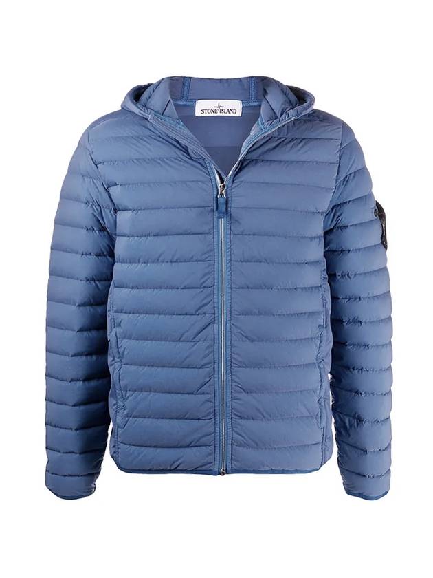 Stone Island Blue Woven Padded jacket