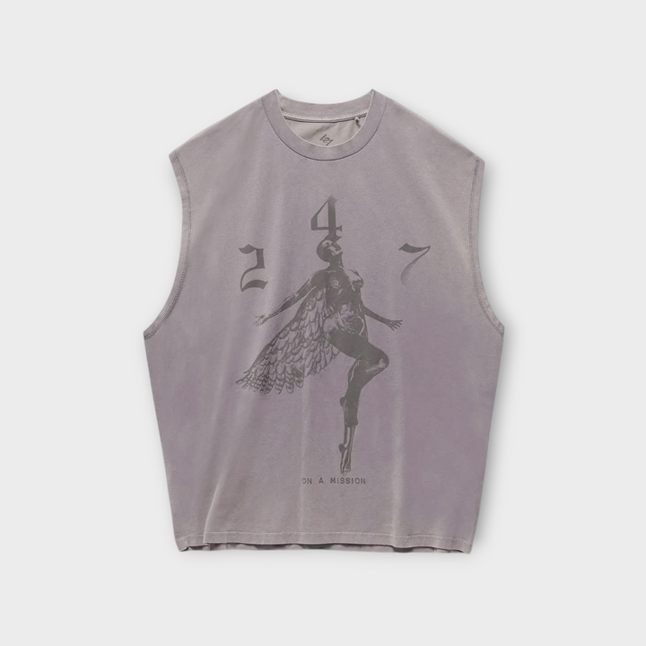 247 by Represent Angel Graphic Tank Graphene