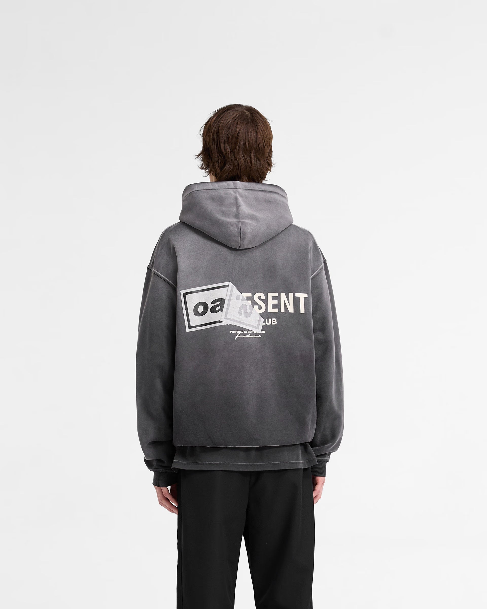 Represent X Oasis Owners Club Hoodie Stained Black