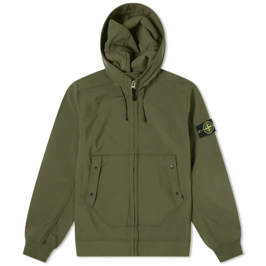 Stone Island Softshell Jacket Dark Green