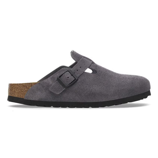 Birkenstock Boston Suede Leather Velvet Grey