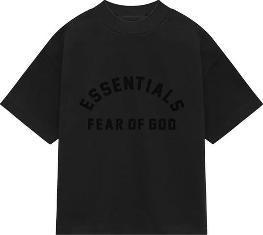 Essentials Logo Black Heavyweight T-Shirt