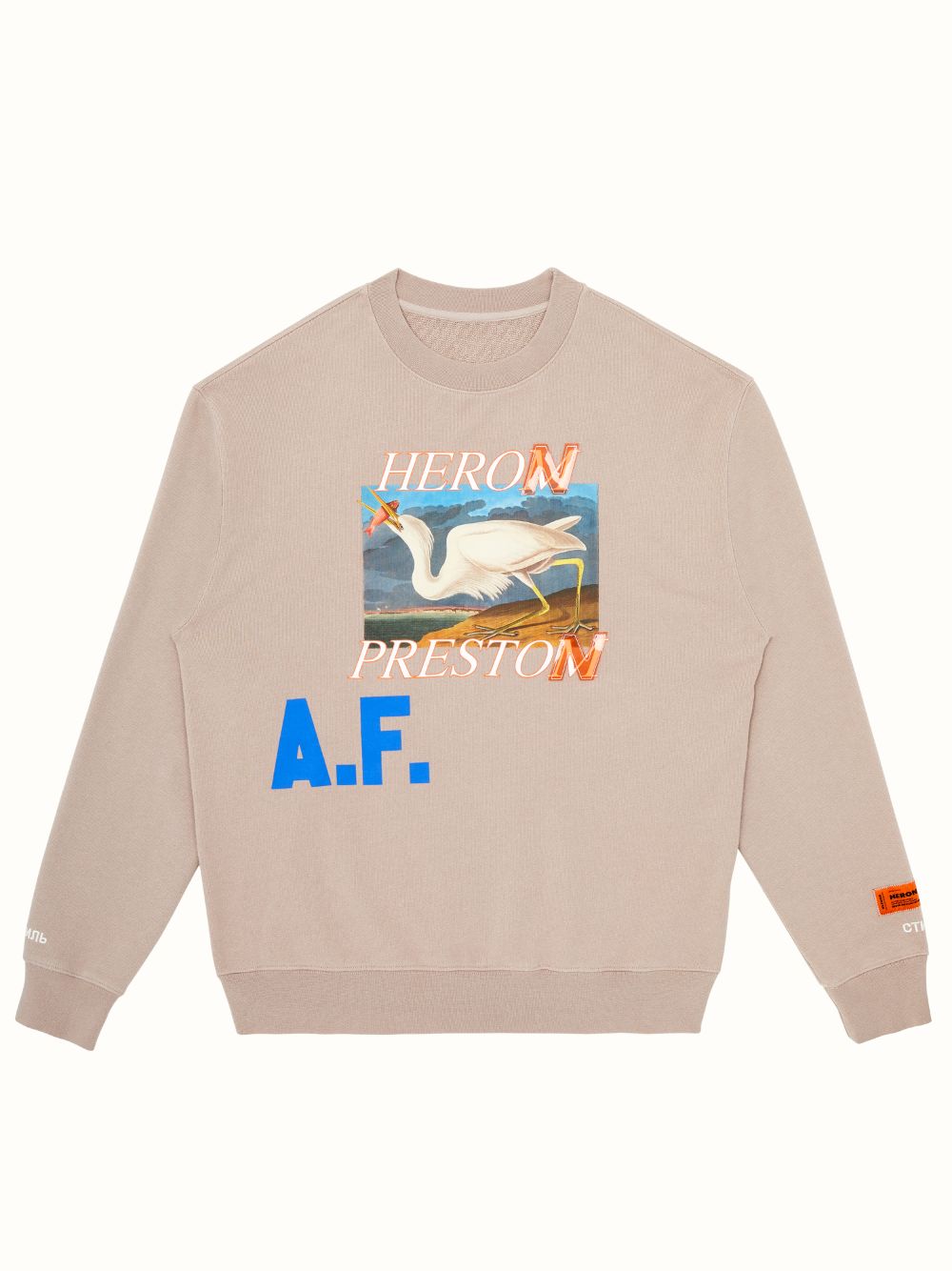 Heron Preston A.F. Beige Crewneck