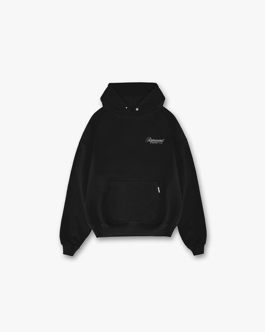 Represent Owners Club Script Hoodie Black