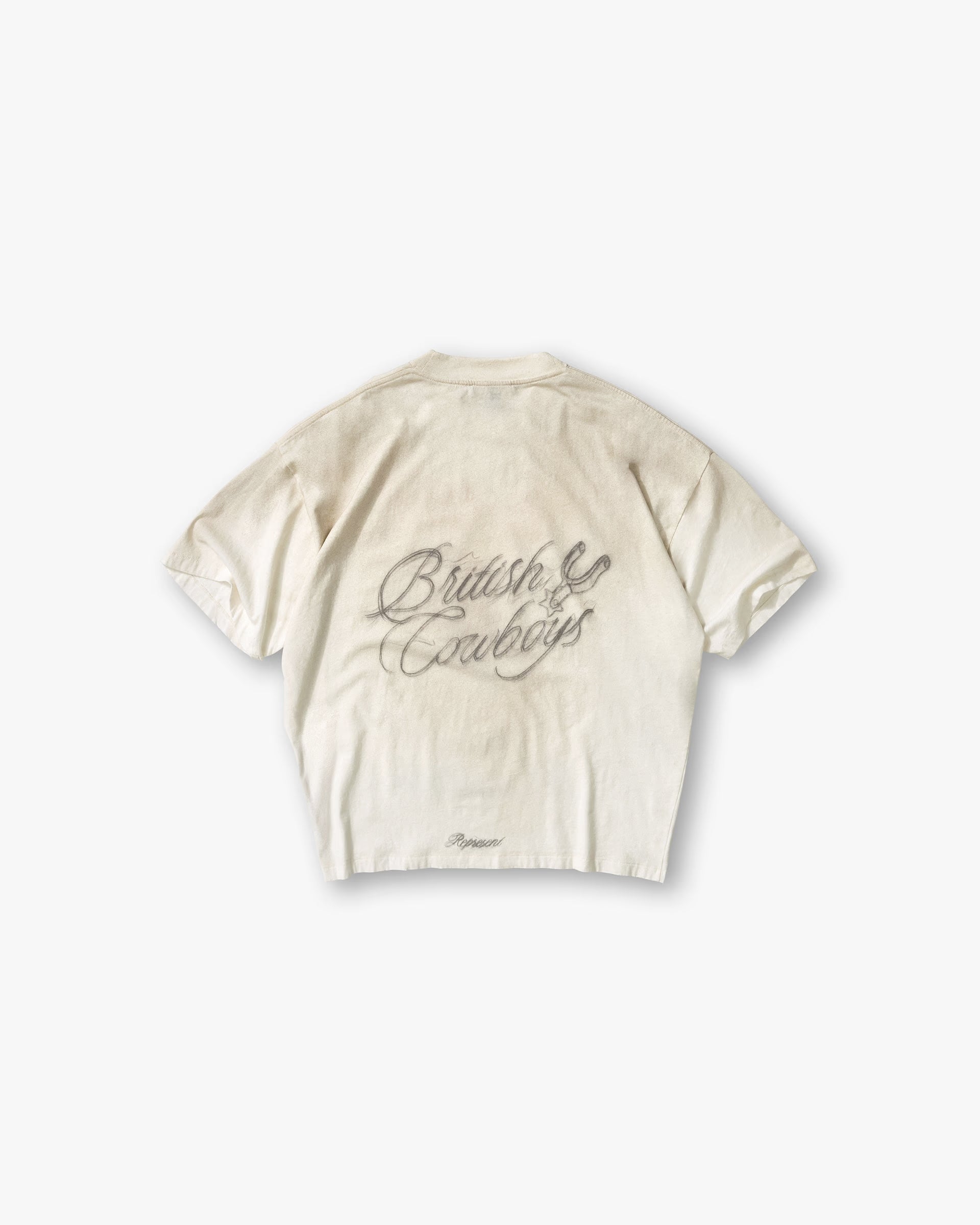 Represent British Cowboys T-Shirt Washed Ecru
