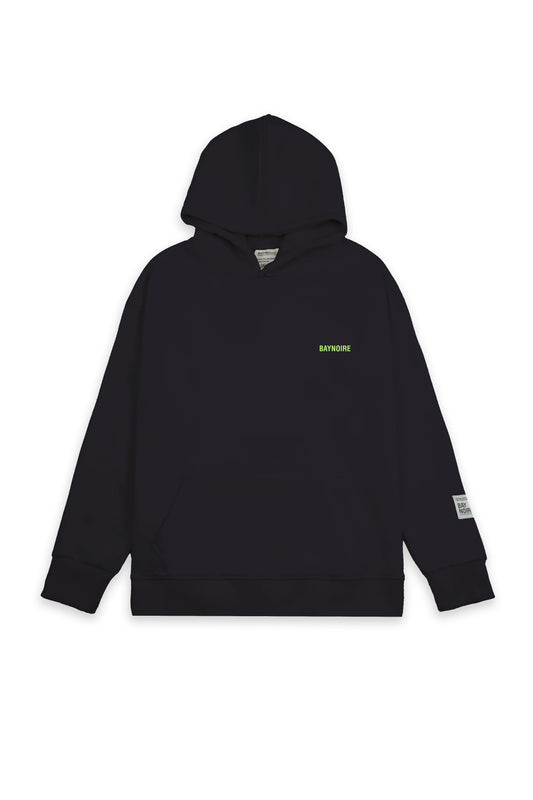 BAYNOIRE Navy Logo PL Oversized Hoodie