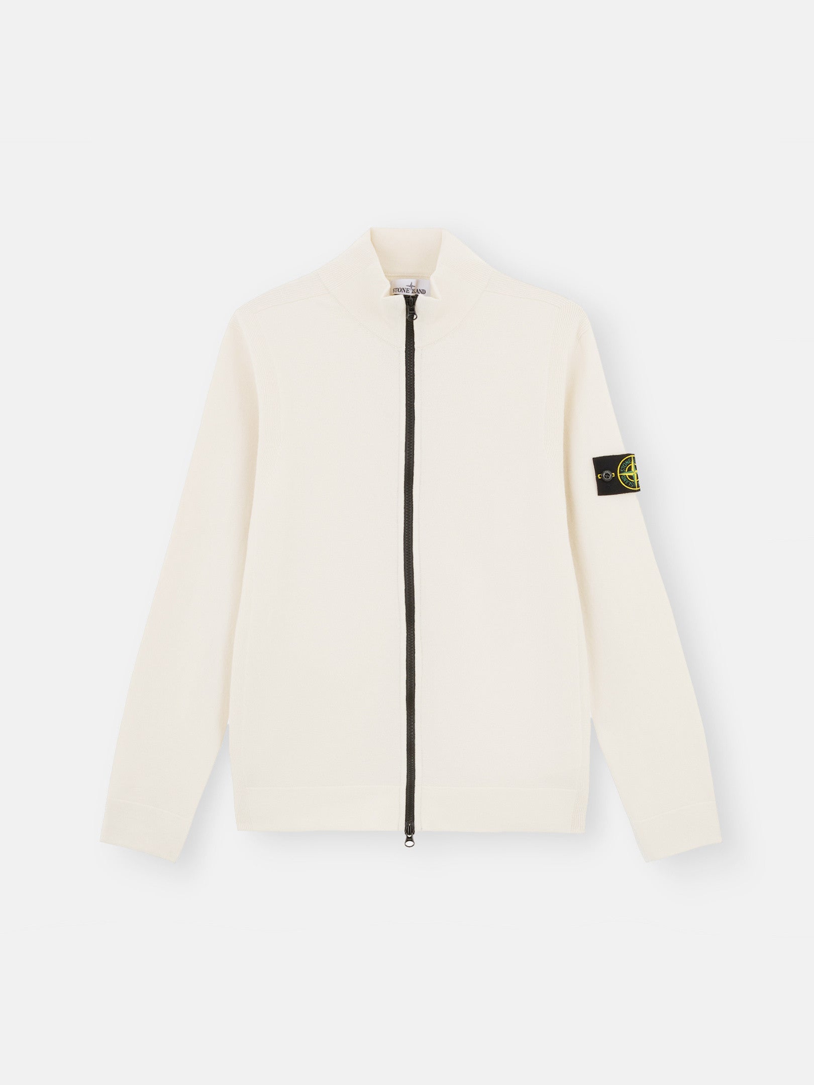 Stone Island Cream Zip Crewneck