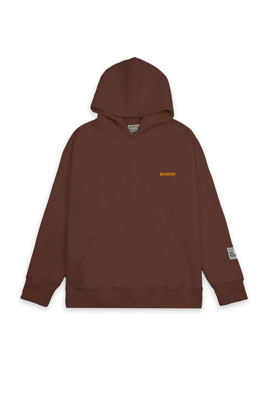 BAYNOIRE Brown Logo PL Oversized Hoodie