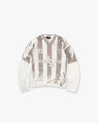 Represent Printed Long Sleeve Football Top Flat White