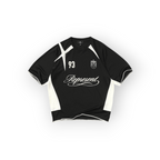 Drop Represent Star Football jet black jersey with white accents, number 93 graphic, and logo detailing.