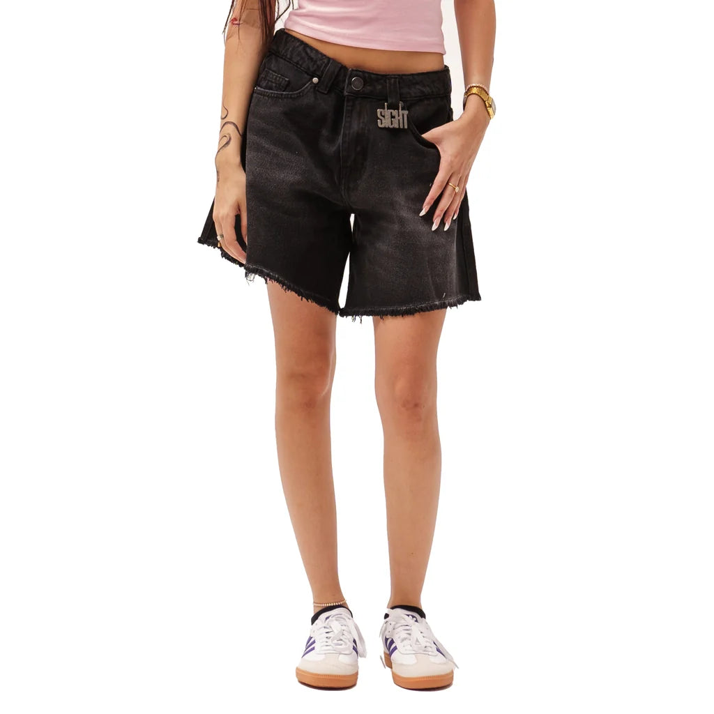 SIGHT Black Denim Women Shorts