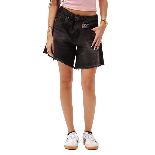 SIGHT Black Denim Women Shorts