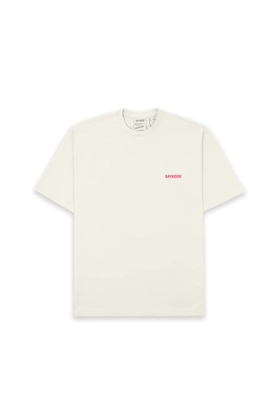 Baynoire Cream Logo PL Oversized Fit T-Shirt