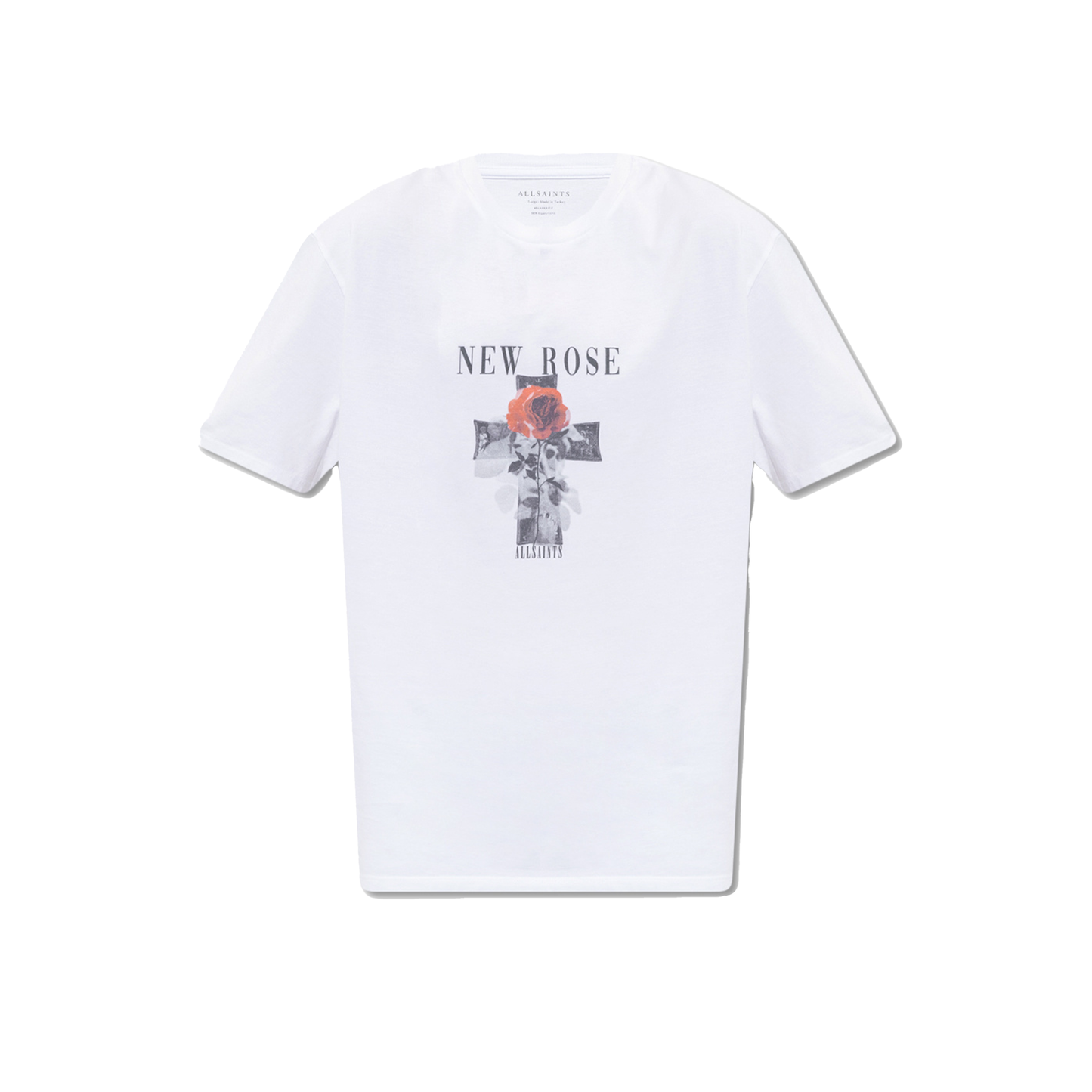 AllSaints Cross Risen White T-Shirt