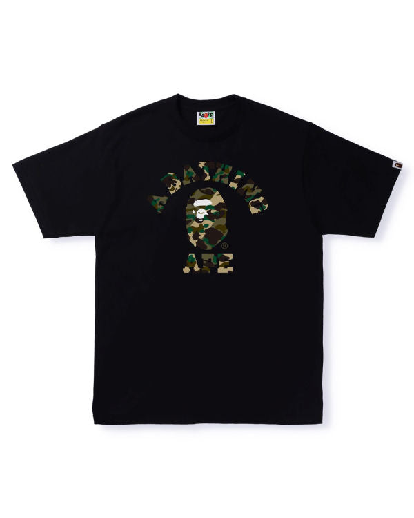 Bape 1st Camo Crazy College Black T-Shirt