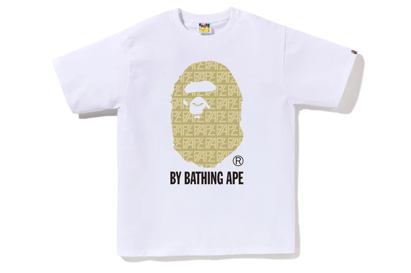 Bape Logo Monogram White x Beige T-Shirt