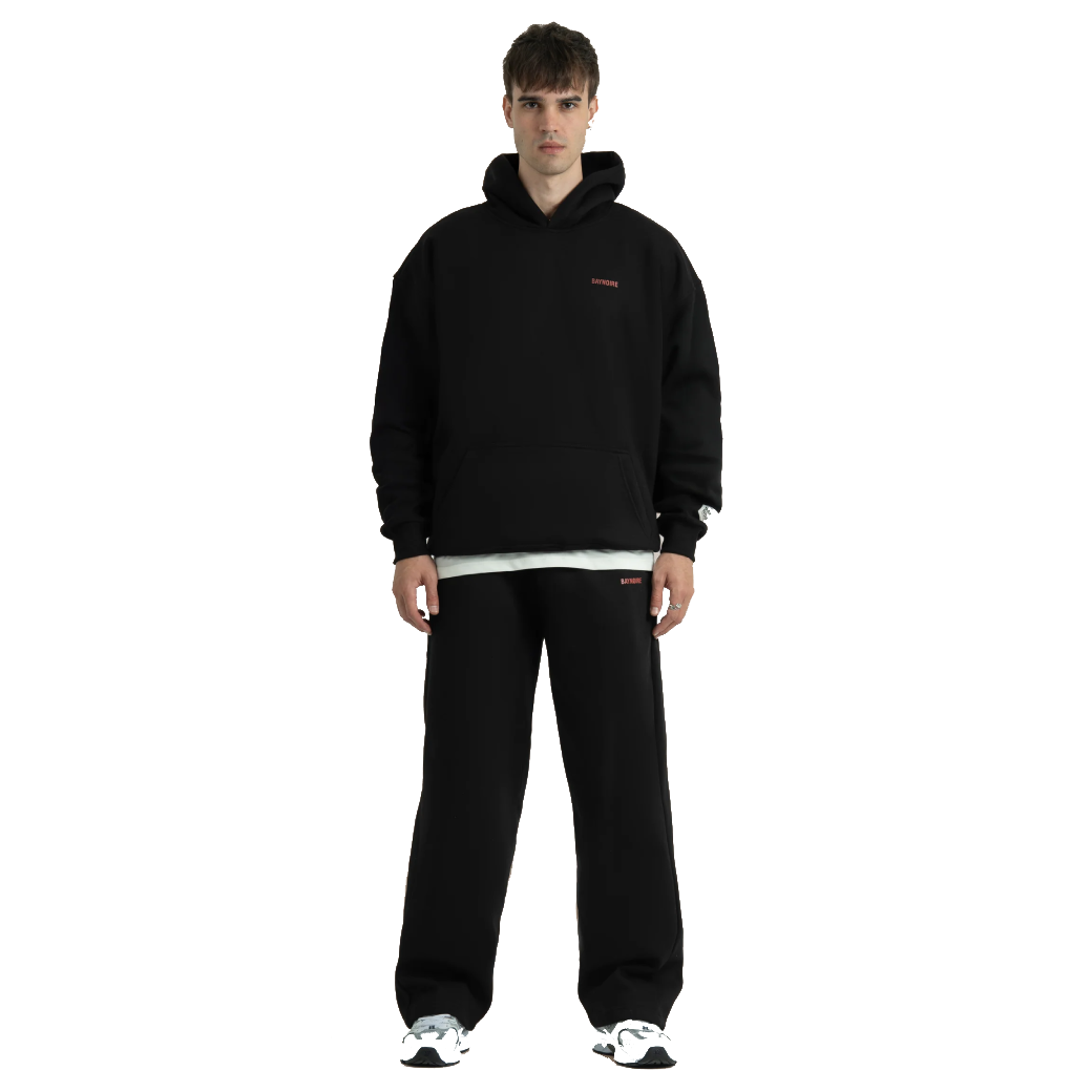 Baynoire Black Logo II PL Oversized Hoodie