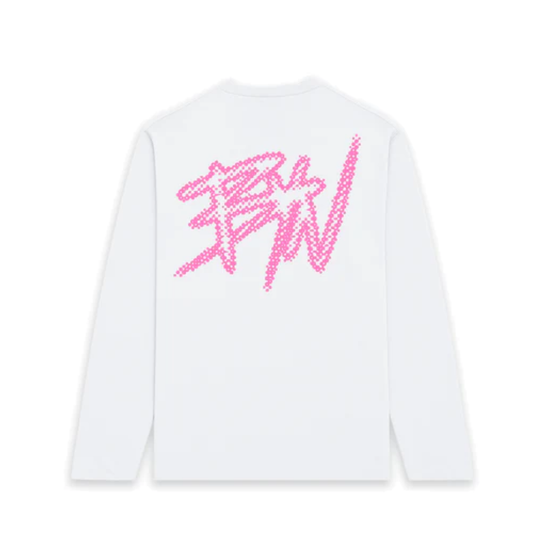 Baynoire White Dither BYN Long-Sleeved T-shirt