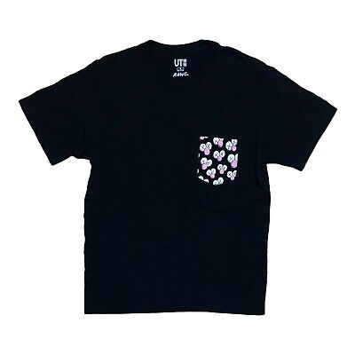 KAWS x Uniqlo BFF Pocket Black T-Shirt