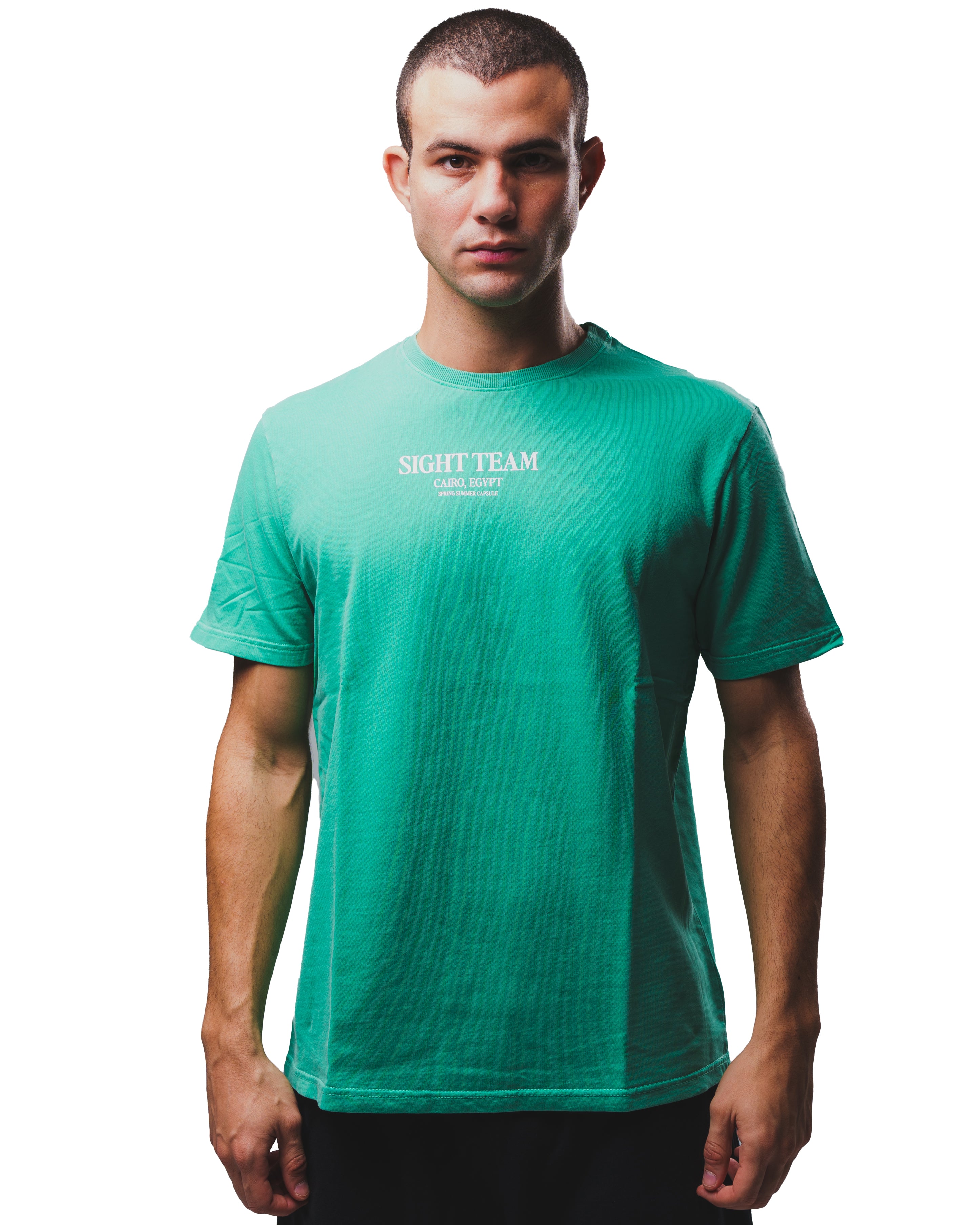 SIGHT Team White on Green T-Shirt
