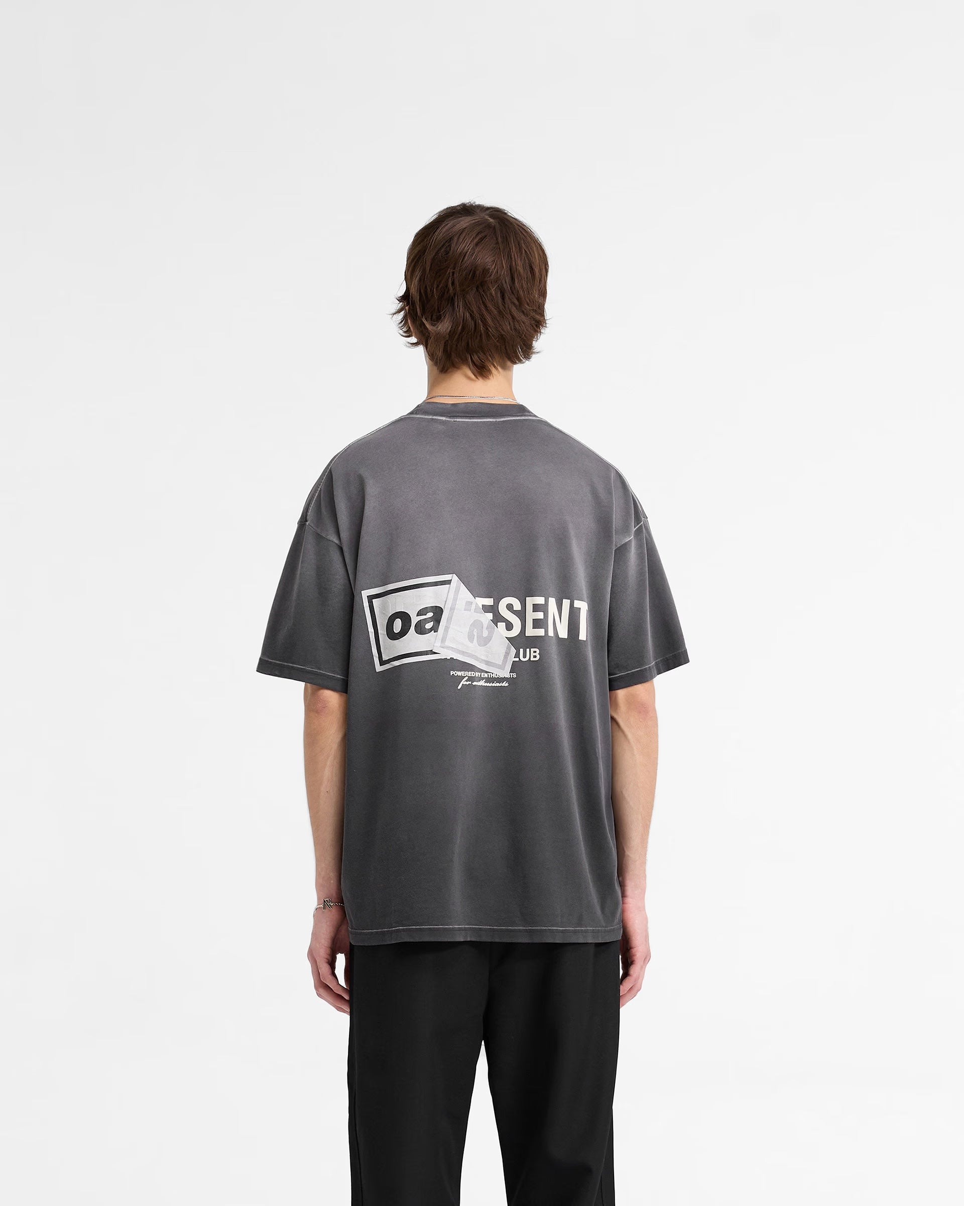 Represent X Oasis Owners Club T-Shirt Stained Black
