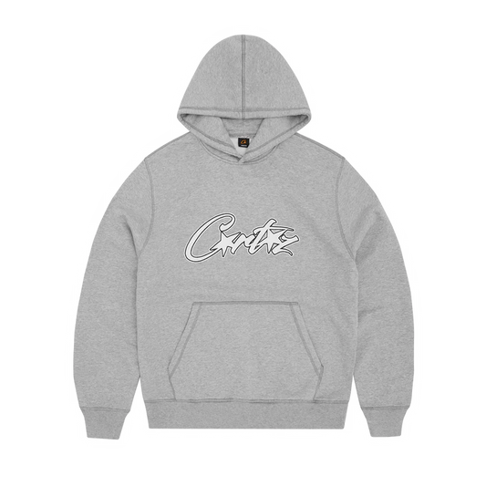 Corteiz SATIN ALLSTARZ APPLIQUÉ Grey Hoodie