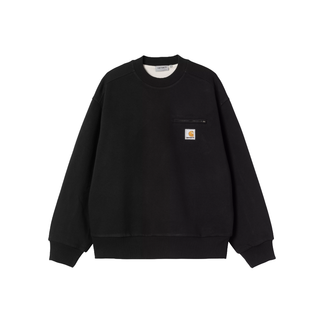 Carhartt WIP Detroit Sweat Black Stone Washed