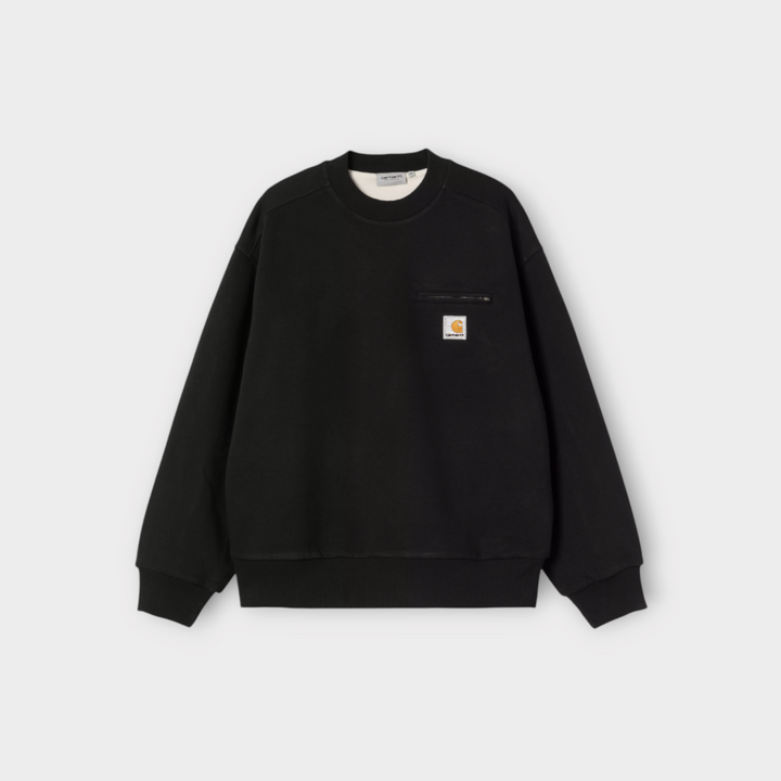 Carhartt WIP Detroit Sweat Black Stone Washed