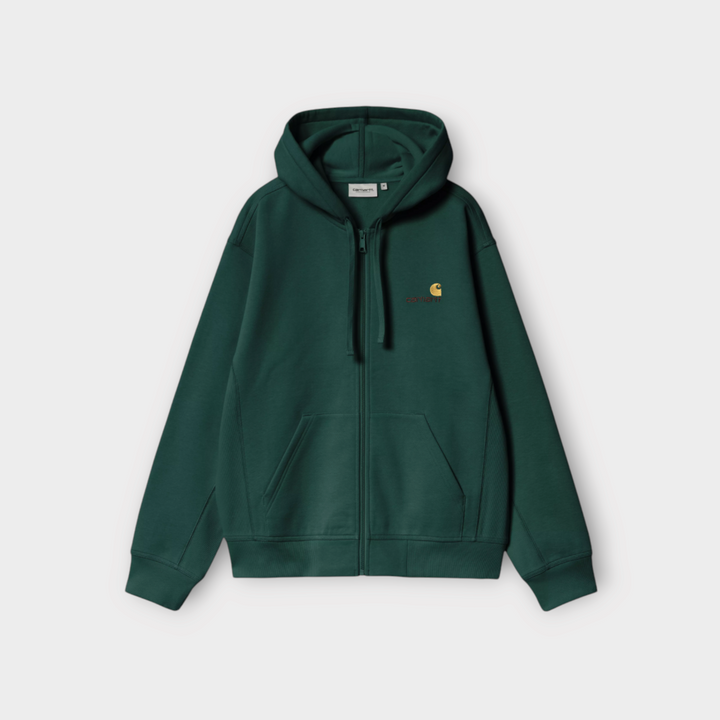 Carhartt WIP Hooded American Script Jacket Dark Fir