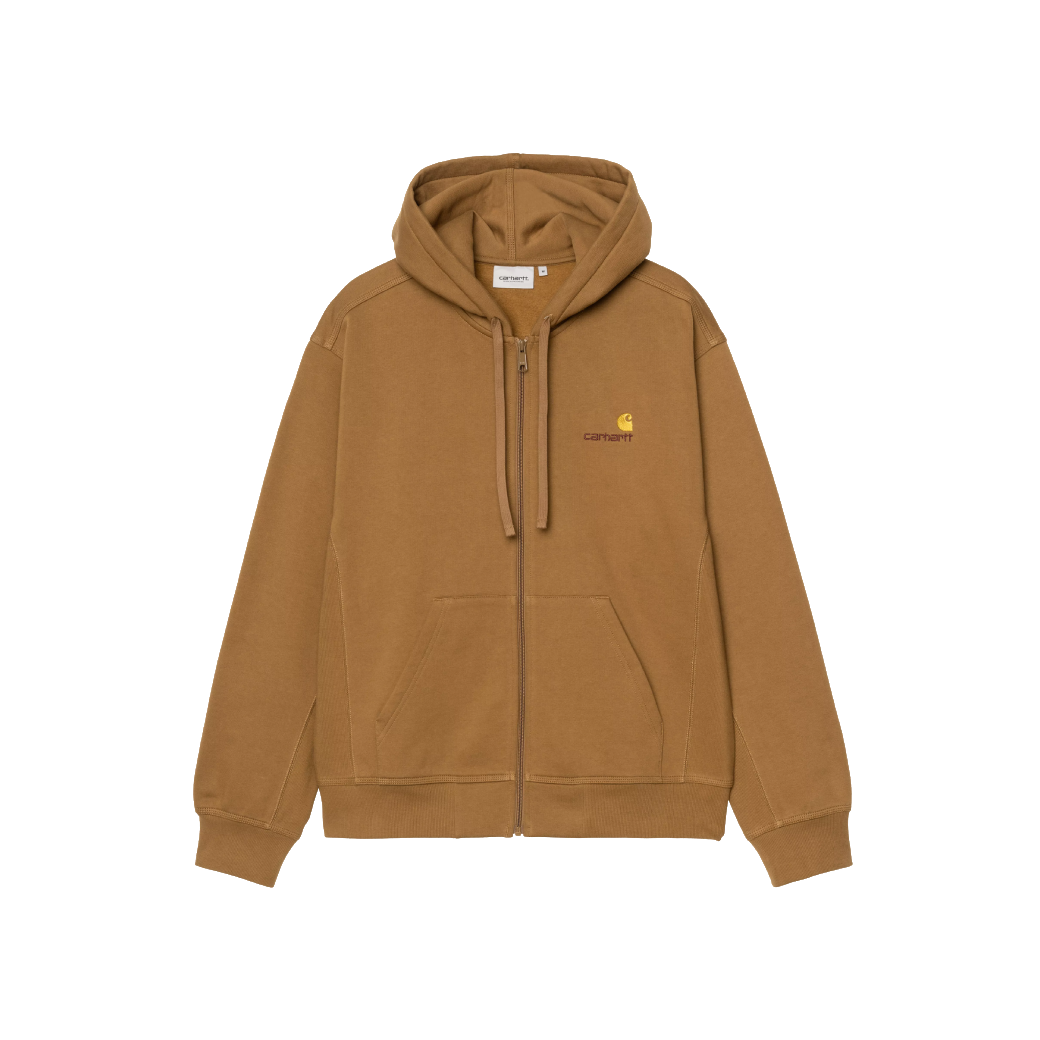 Carhartt WIP Hooded American Script Jacket Hamilton Brown