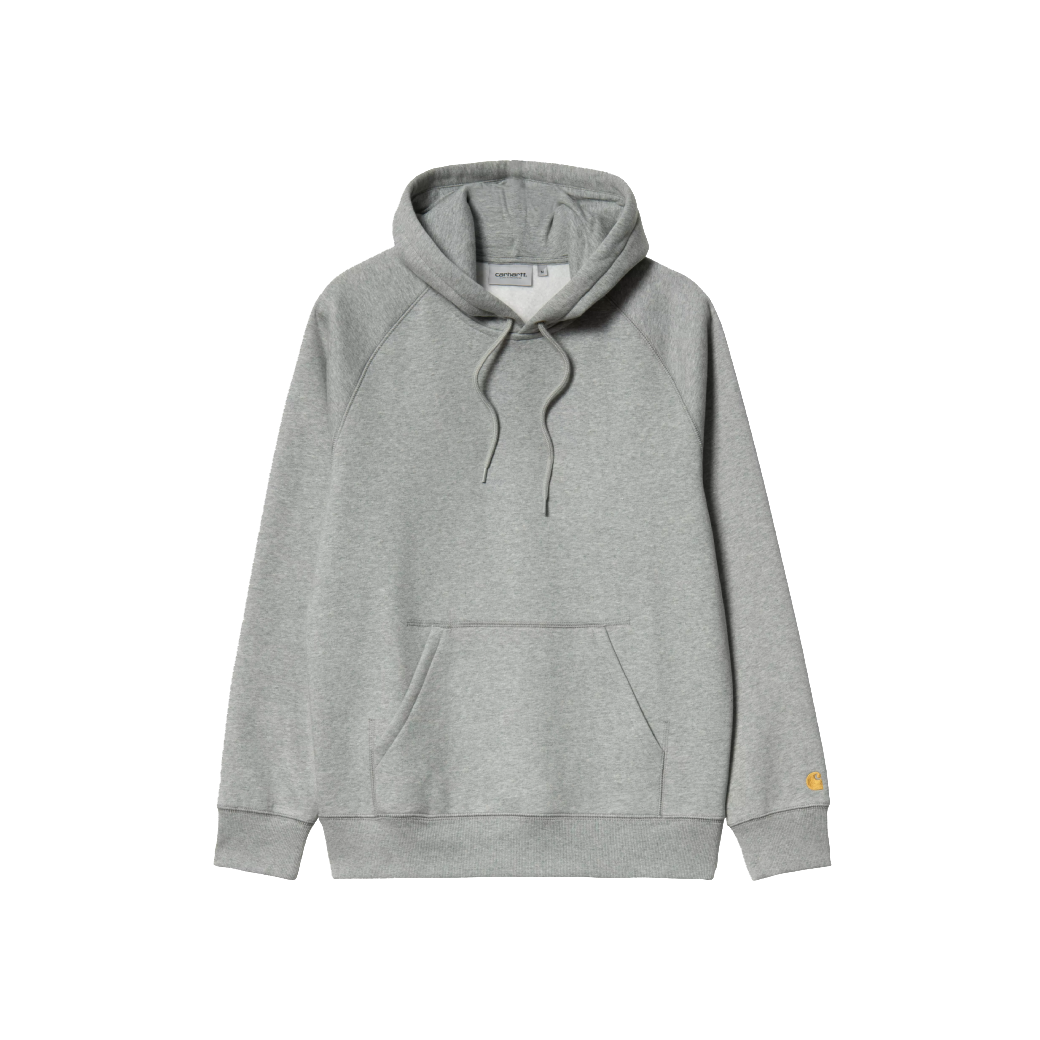 Carhartt WIP Hooded Chase Sweat Grey Heather / Gold