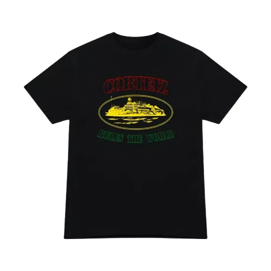 Corteiz Alcatraz Black Yellow T-Shirt