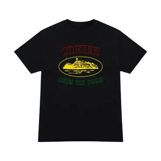 Corteiz Alcatraz Black Yellow T-Shirt