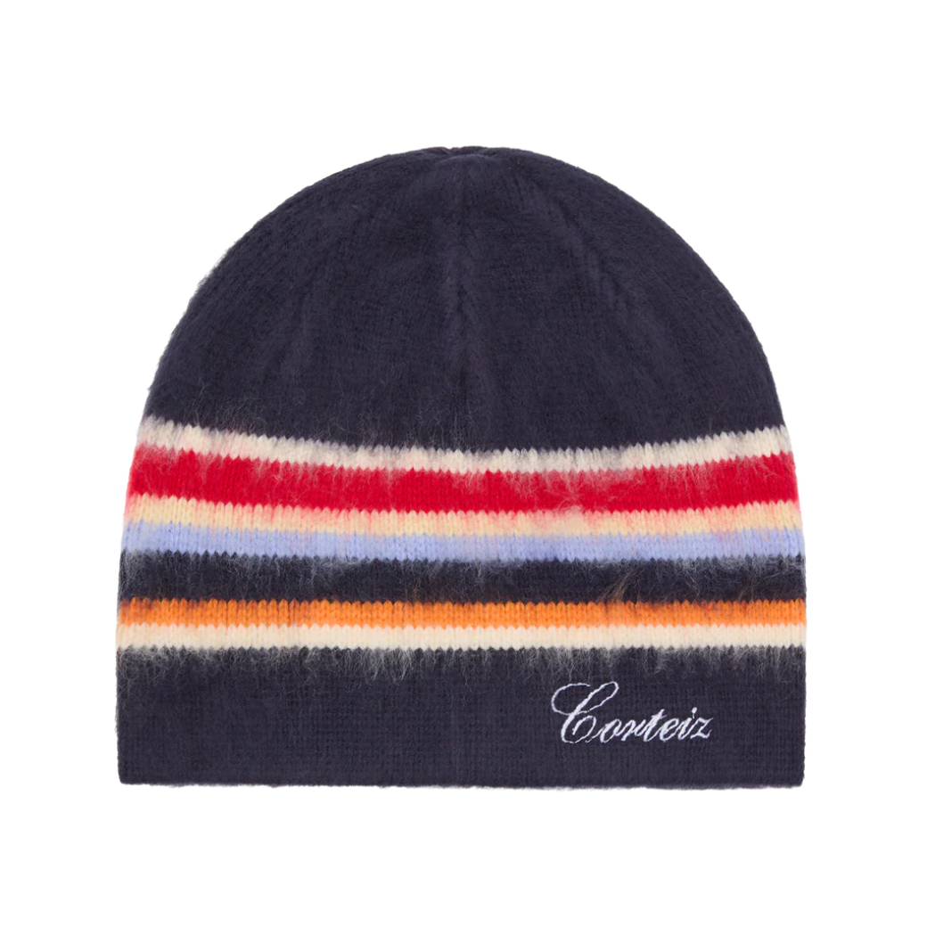 Corteiz Multi Stripe Navy Beanie