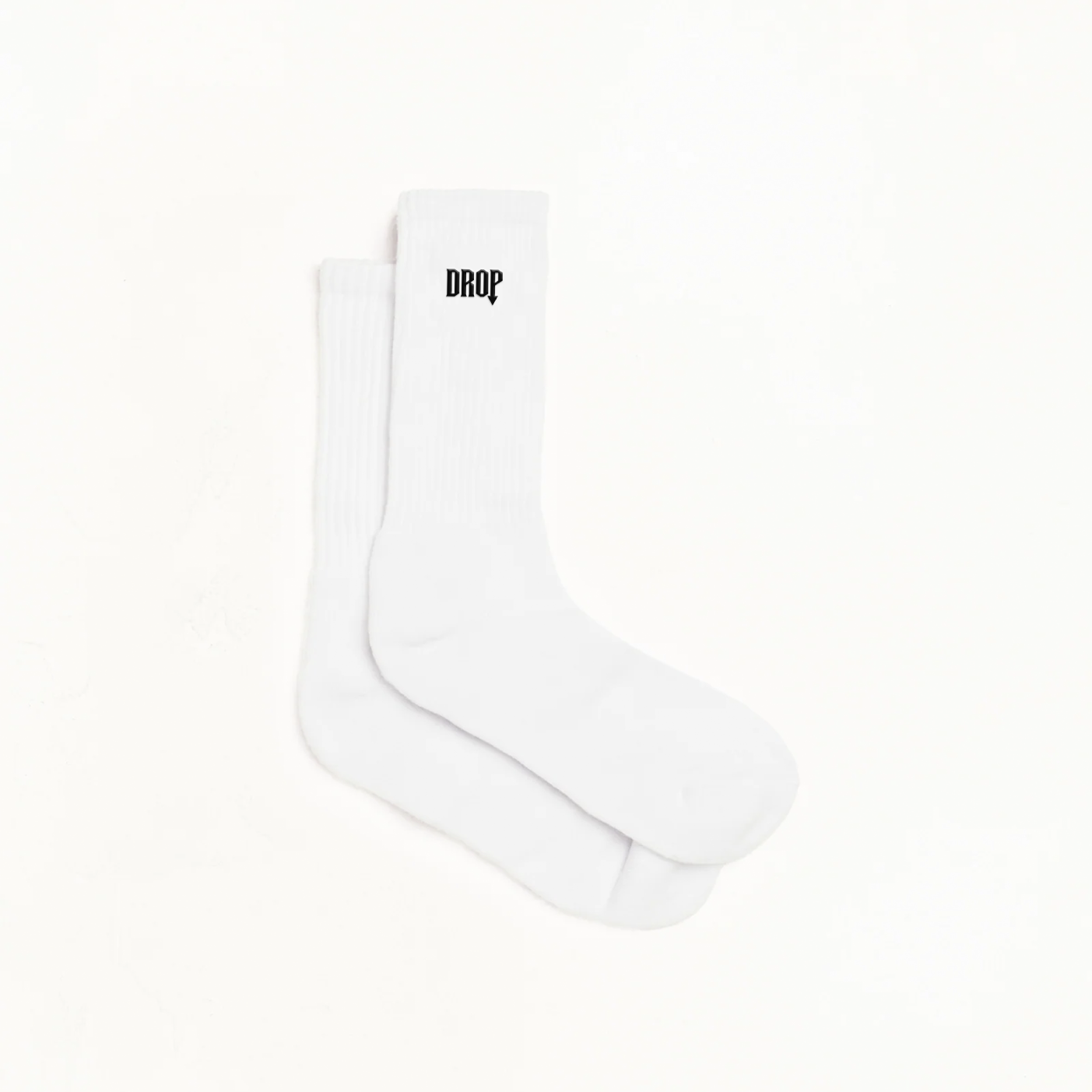 Drop Logo Socks 2-Pack Black and White