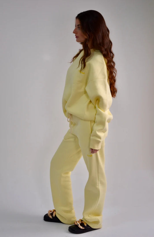 Nush Wideleg Yellow Sweatpants