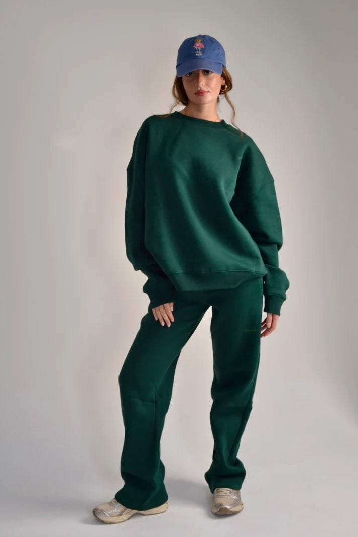Nush Wideleg Green Sweatpants