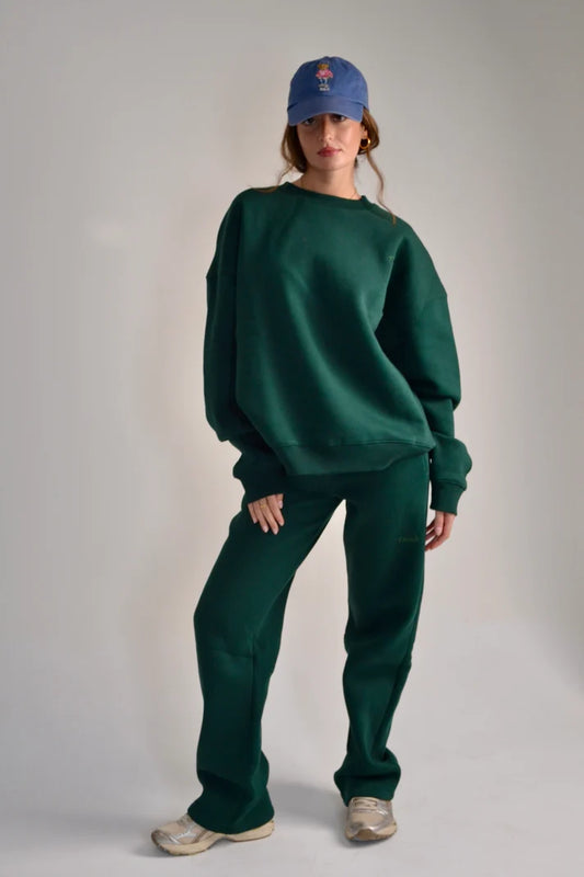Nush Wideleg Green Sweatpants