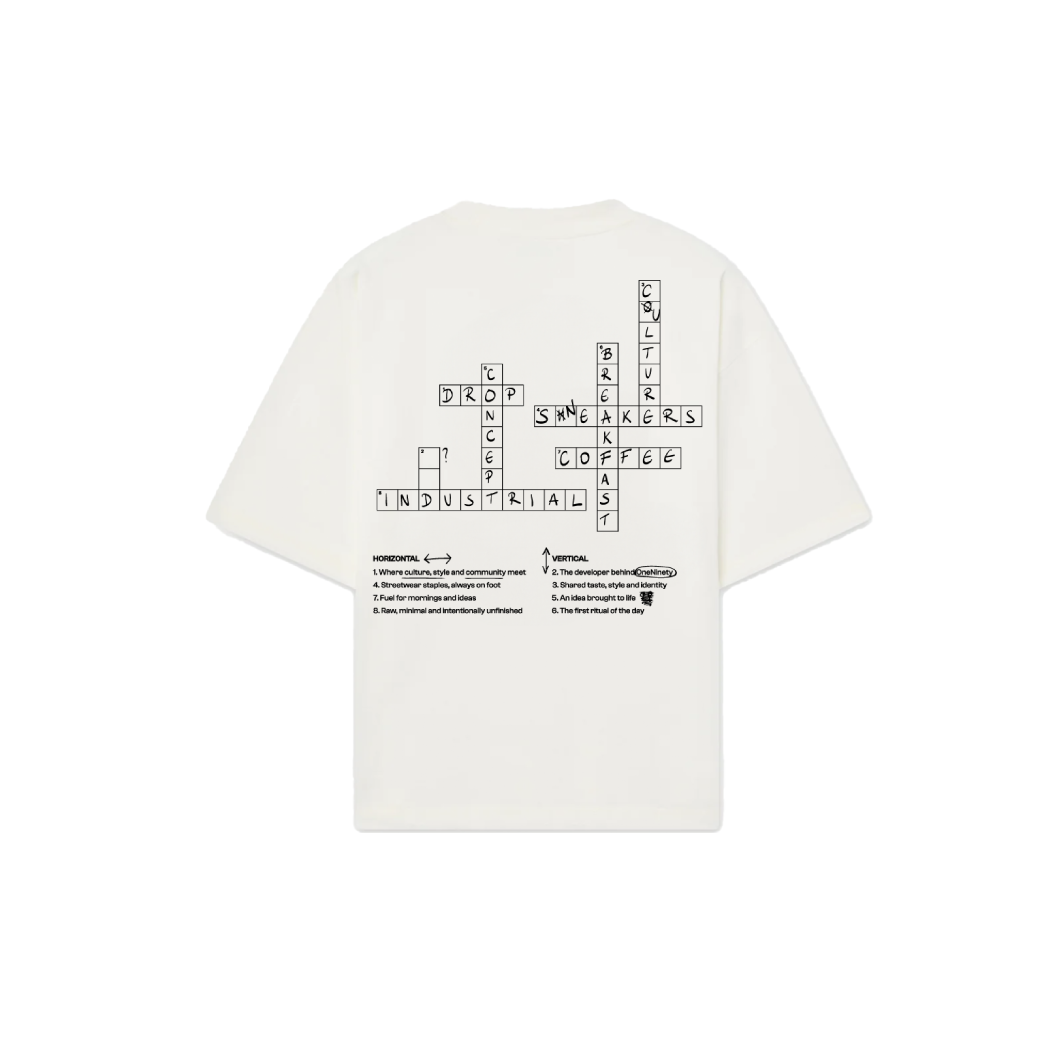 Drop Crossword White T-Shirt