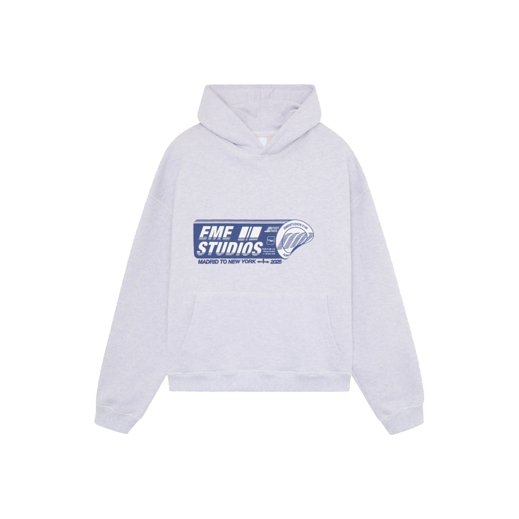 Eme Studios Boarding Pass Heather Grey Hoodie