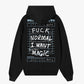 Nude Project Fuck Normal Black Hoodie