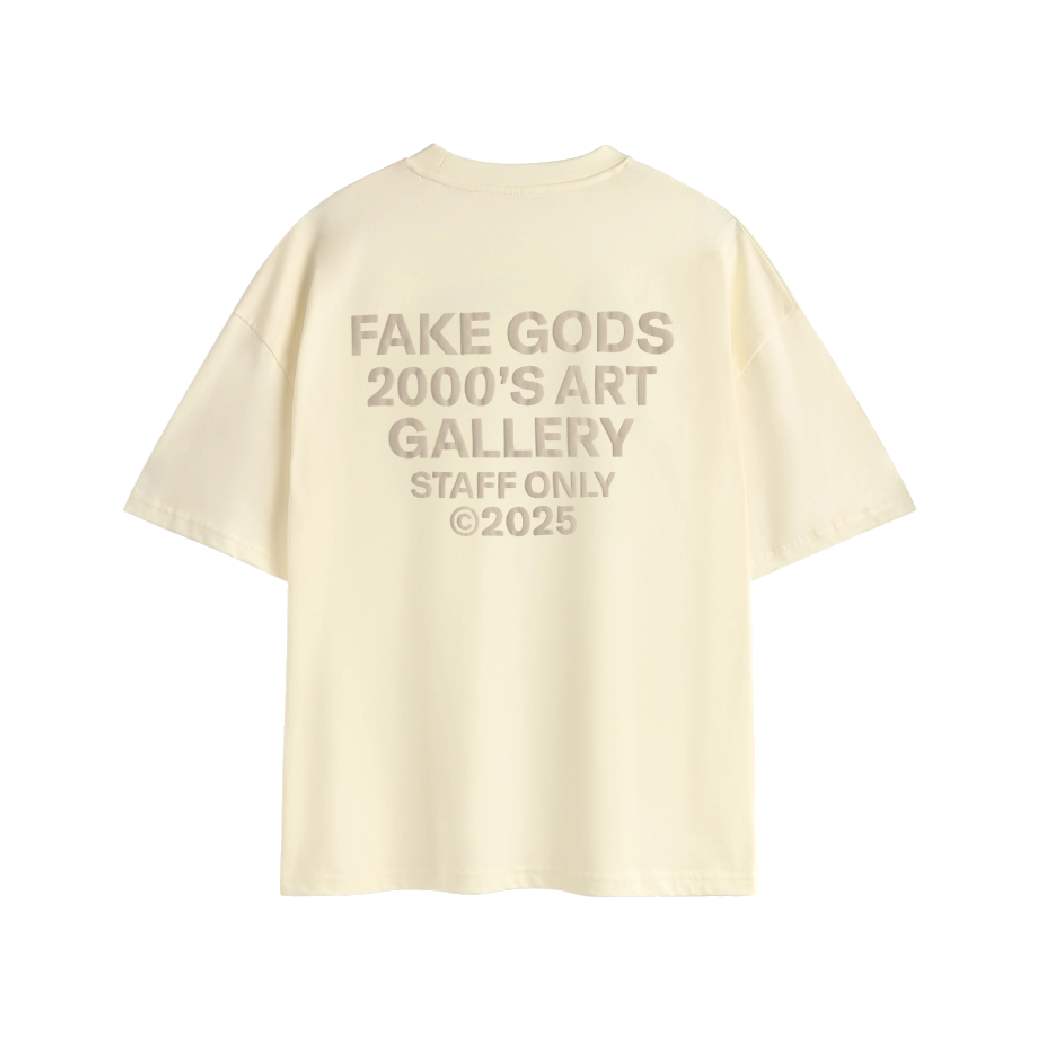 Fake Gods Art Gallery Cream T-Shirt