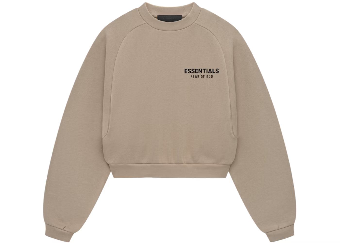 Essentials Fear Of God Cropped Crewneck Beige