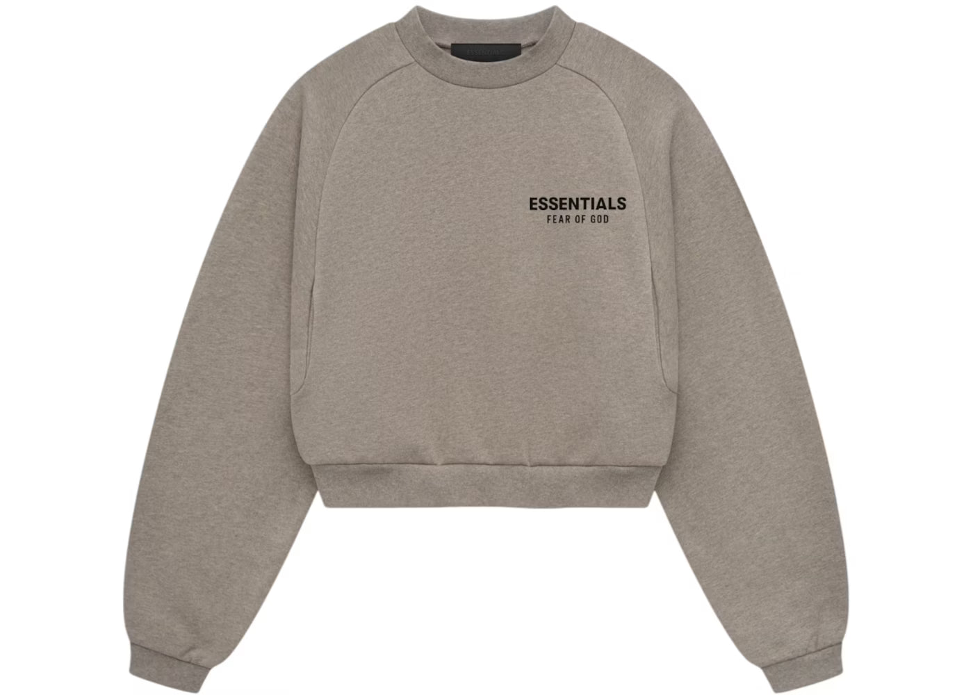 Essentials Fear Of God Cropped Crewneck Grey