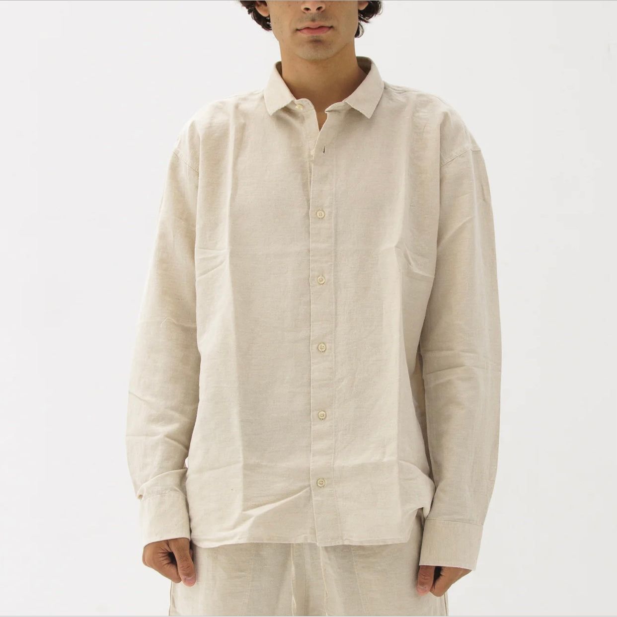 SIGHT Beige Linen Shirts