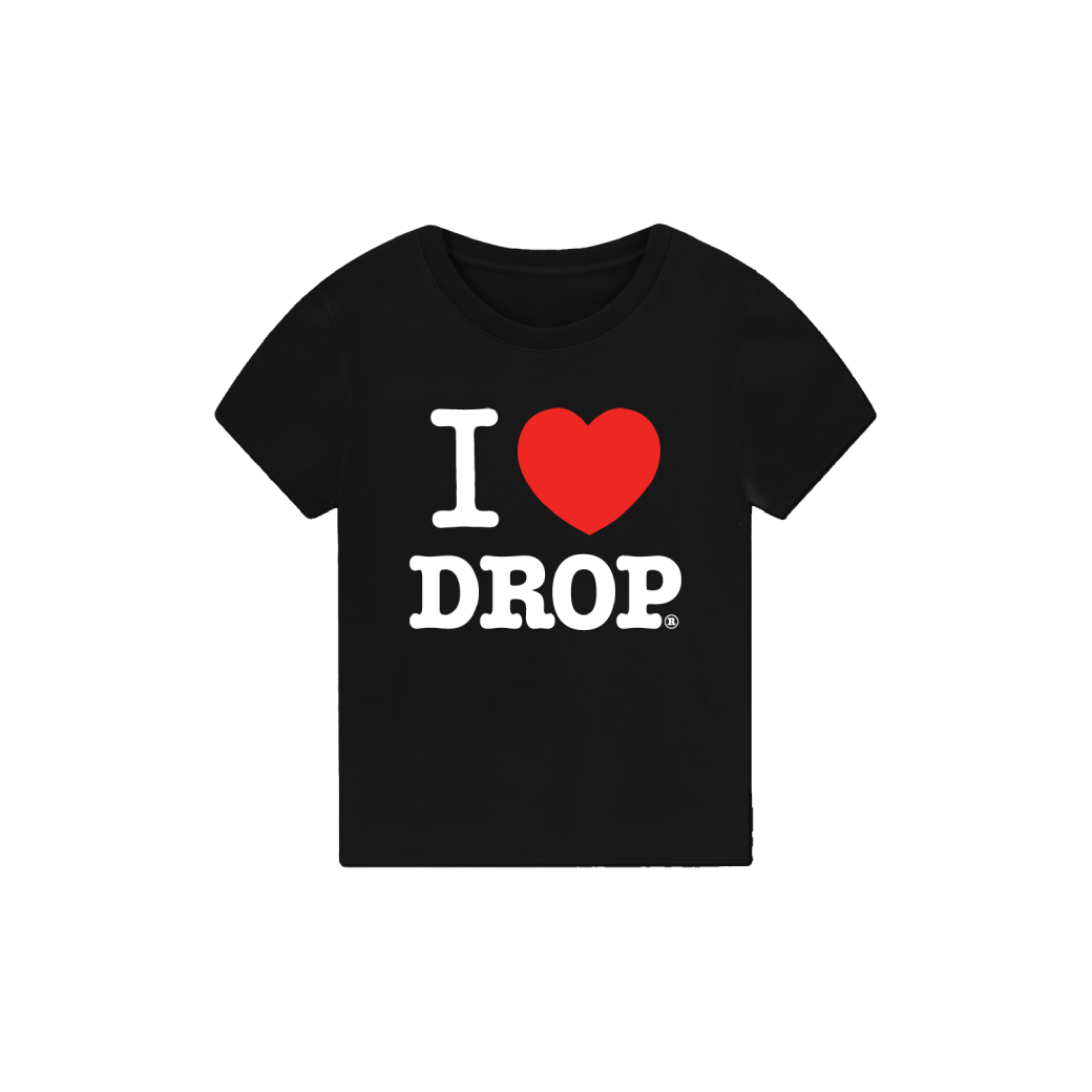 I Love Drop Black Baby Tee
