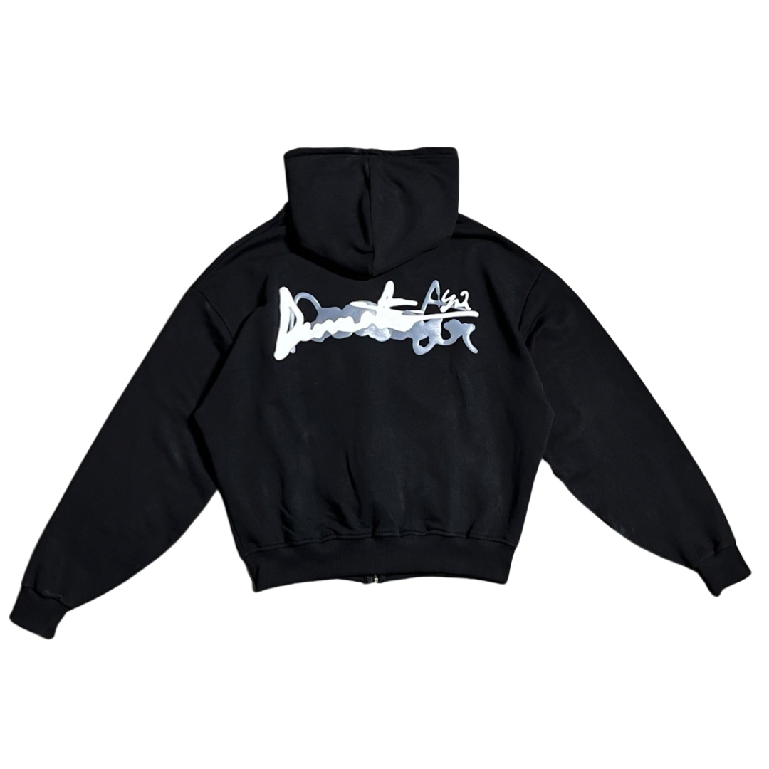 SN2 Black Demente Zip-Up Jacket